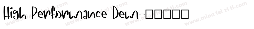 High Performance Dem字体转换